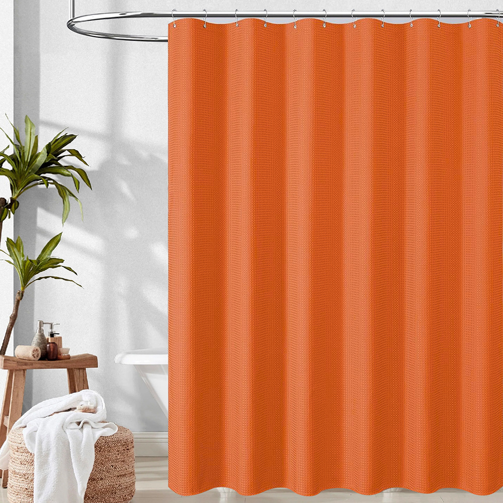 [단독] 패브릭 방수 고급형 샤워커튼 중형 화장실 욕실 무타공 커튼