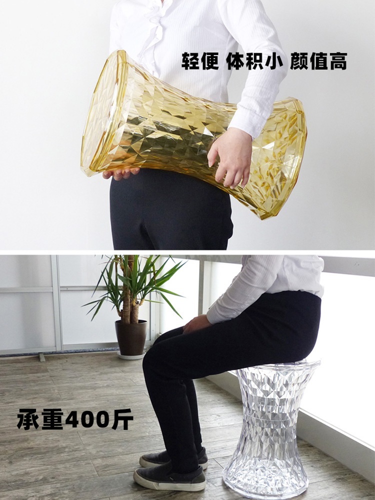 높은 바의자 투명 크리스탈 전시 아크릴 화장대 스톤   제트 투명 색상 - 상세 이미지 5