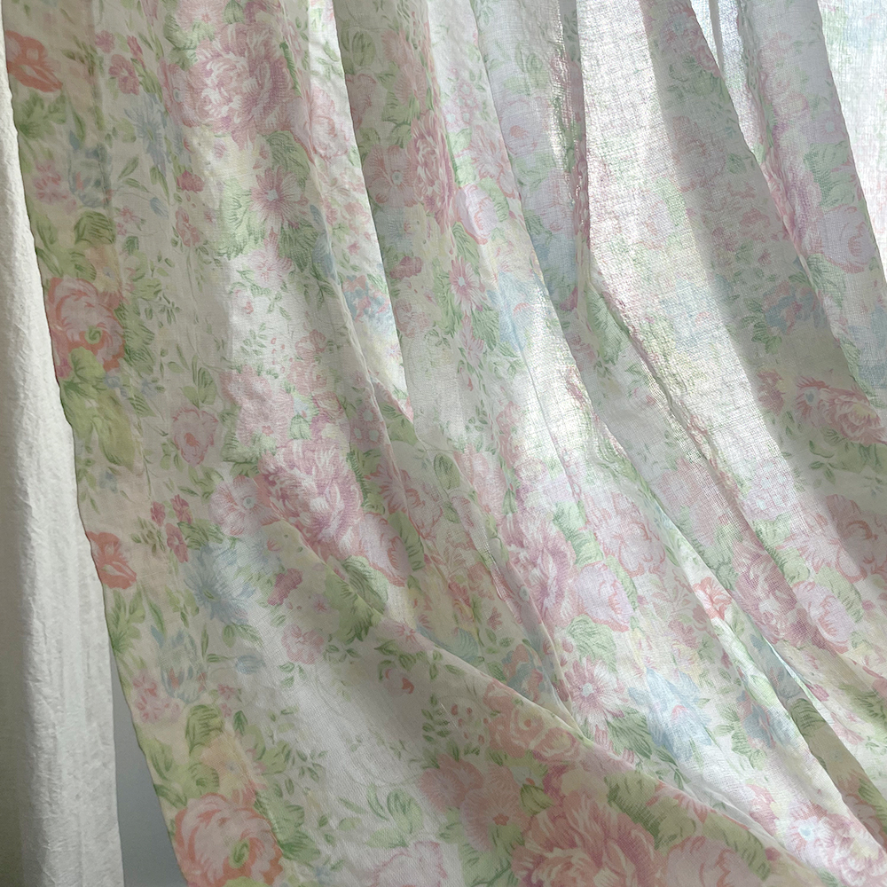 바이아미 달빛 꽃무늬 레트로 프린트 커튼 맞춤 제작