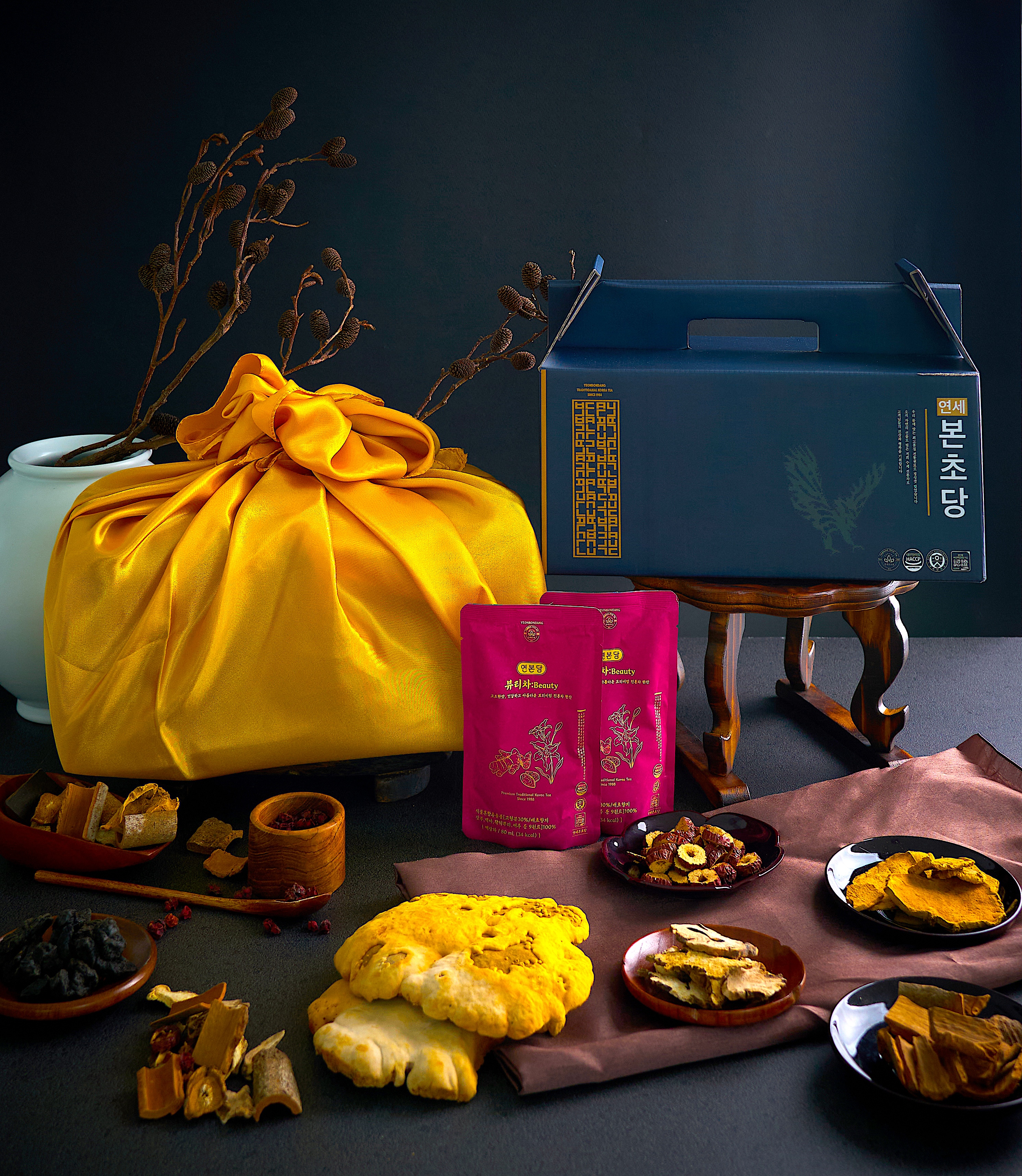 [연본당] 뷰티차(S-tea) 운동+식단음료 전통차장인 황금보자기 포장 10개입, 1개