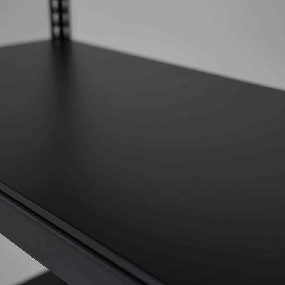 폴던스랙 올스틸 인더스트리얼 철제 진열장 1200x300x1800mm, 4단, 블랙 - 상세 이미지 4