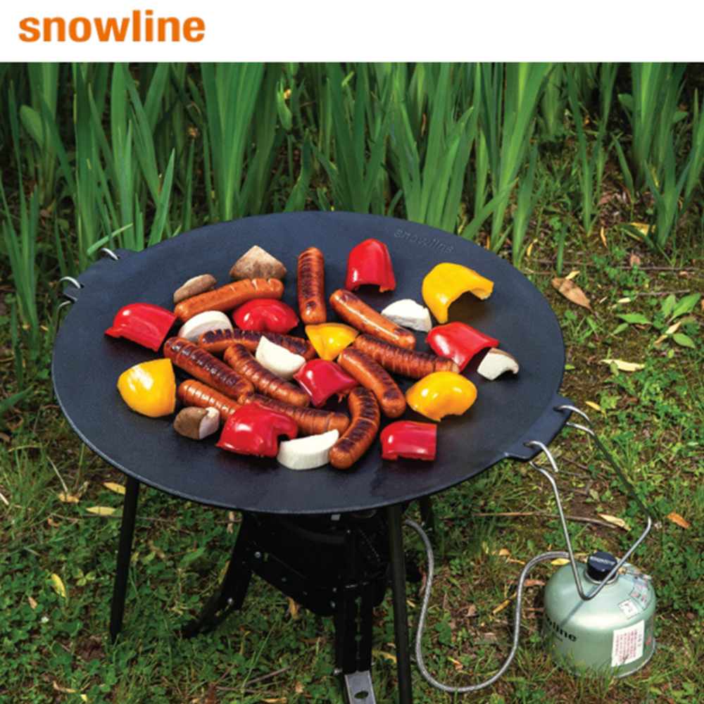 스노우라인 아이언 BBQ팬 3단 높이조절 주물 캠핑 그리들