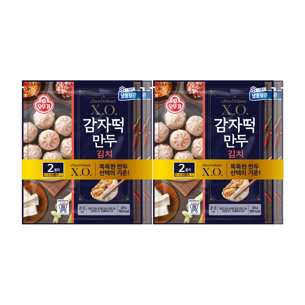 오뚜기 X.O. 감자떡만두 김치 320g 4봉 - 상품 이미지