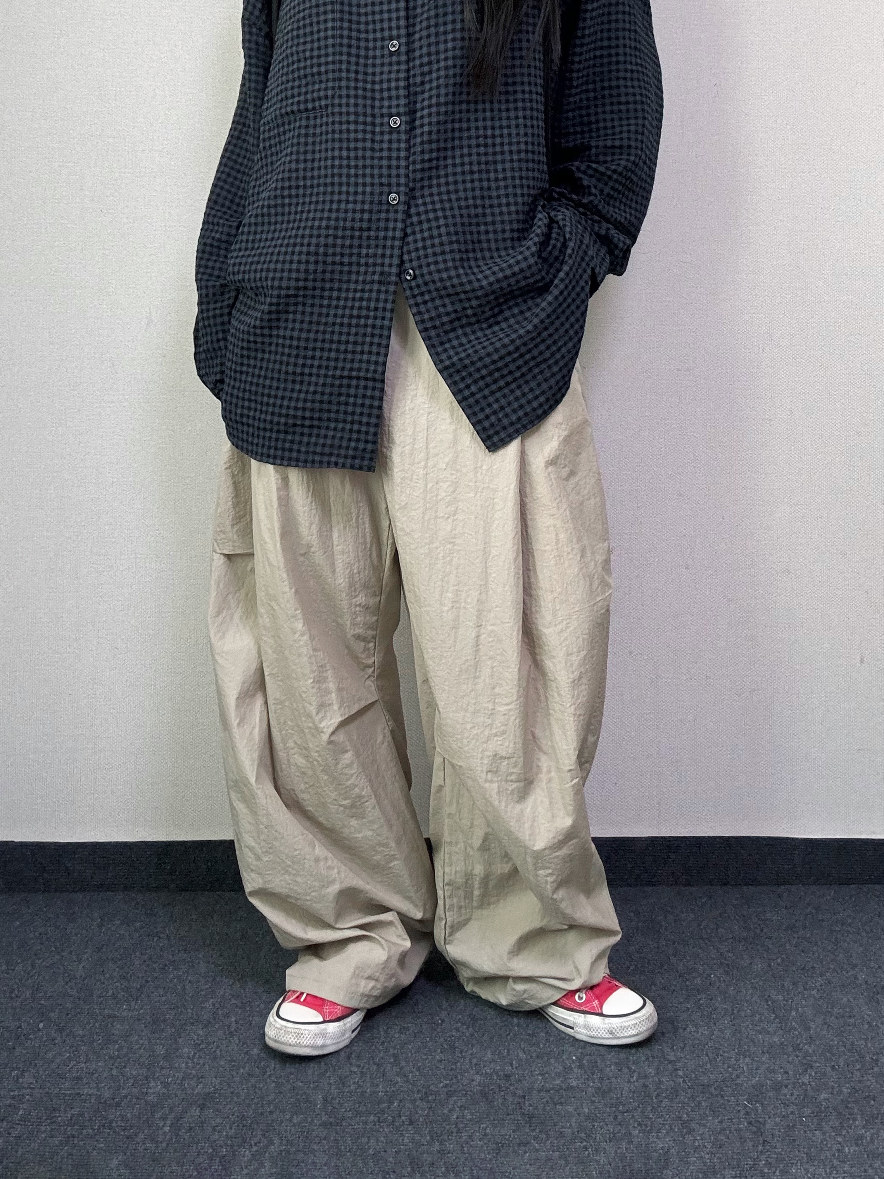 라니 커브드 나일론 밴딩 팬츠 [3Color] - 상세 이미지 2