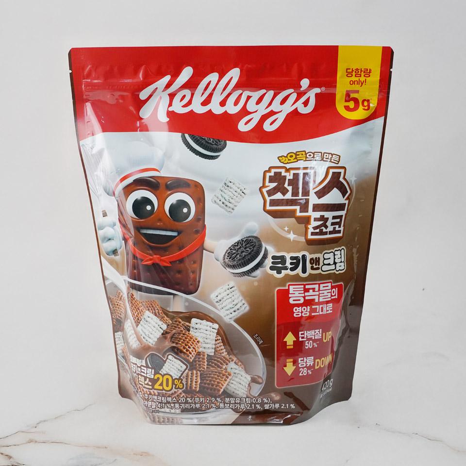메가마트 농심 켈로그 첵스초코 쿠키앤크림 시리얼  420g - 상품 이미지