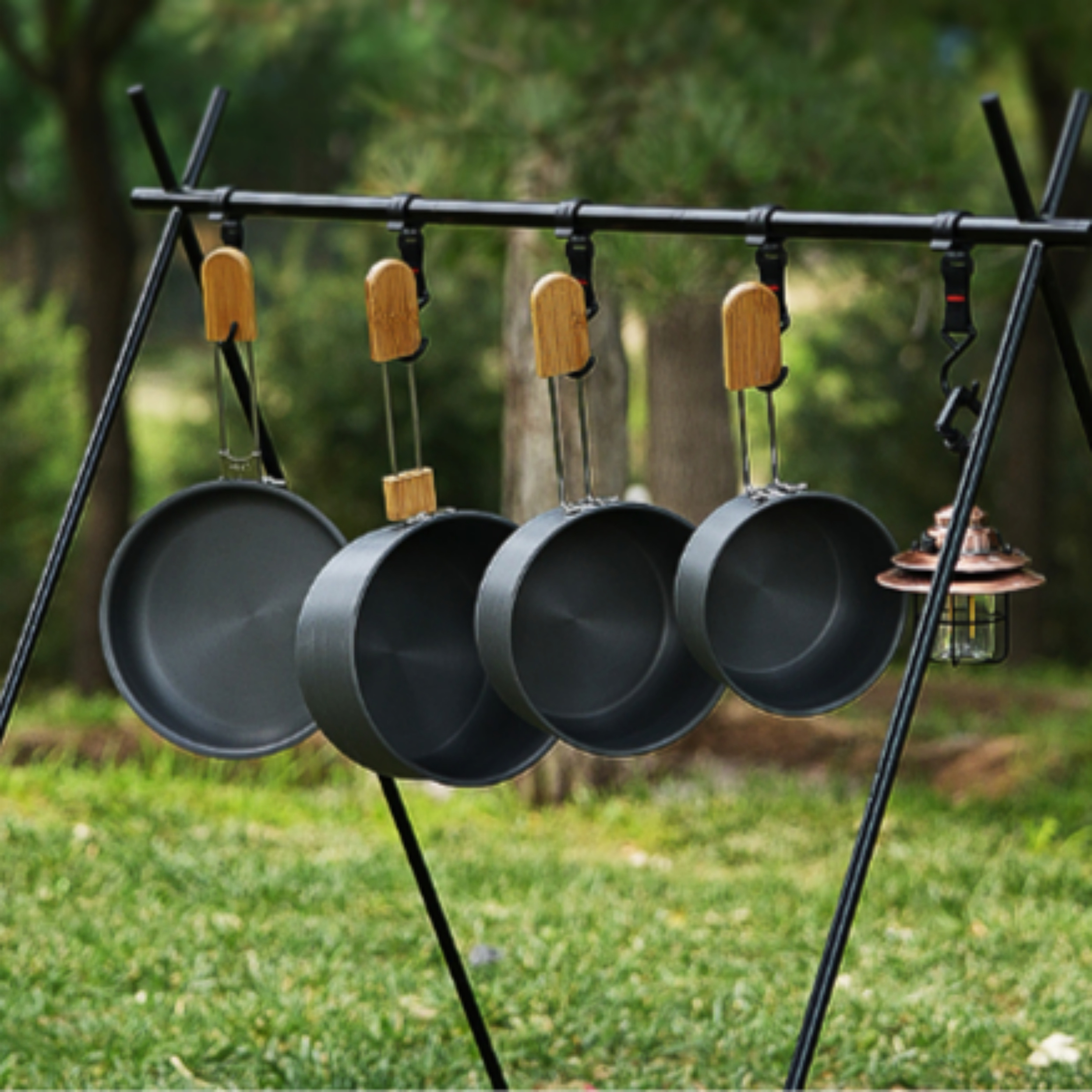 킹캠프 알루미늄 캠핑 코펠 4종세트 3~5인용 휴대용 야외 조리세트 KA2126