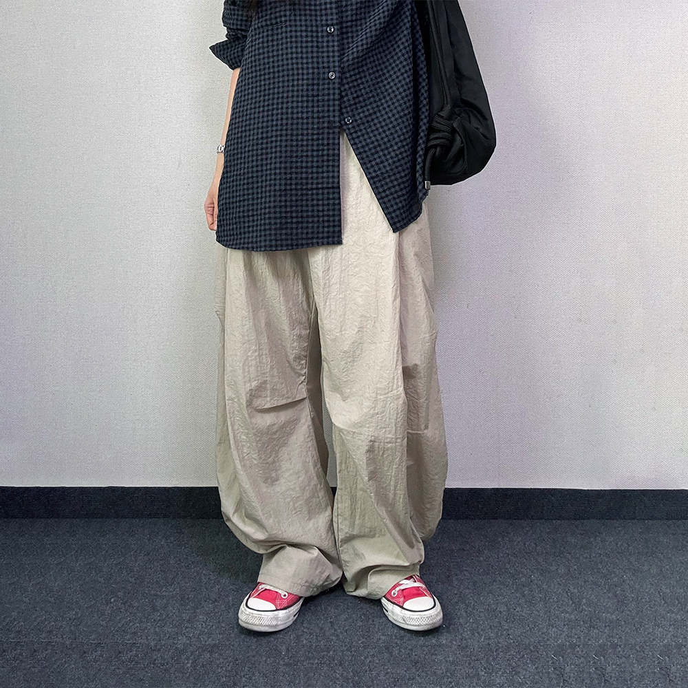 라니 커브드 나일론 밴딩 팬츠 [3Color] - 상품 이미지