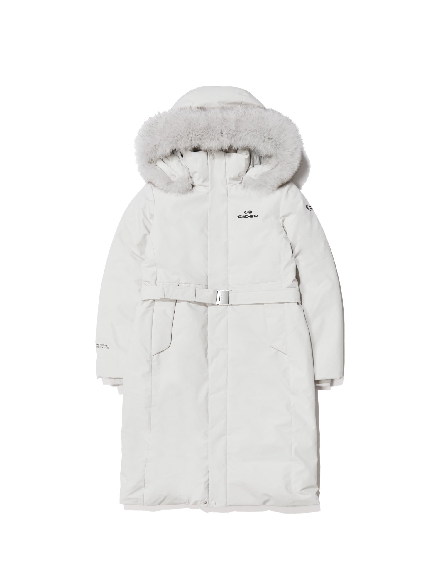 아이더 여성 롱패딩 라헨느 캐시미어 윈드스토퍼 구스다운 자켓