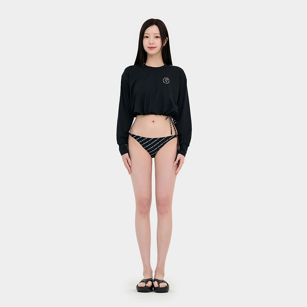 위크나인 크롭 래쉬가드 여자 워터파크 수영복 상의 긴팔 루즈핏 나인 스트링 이미지 8
