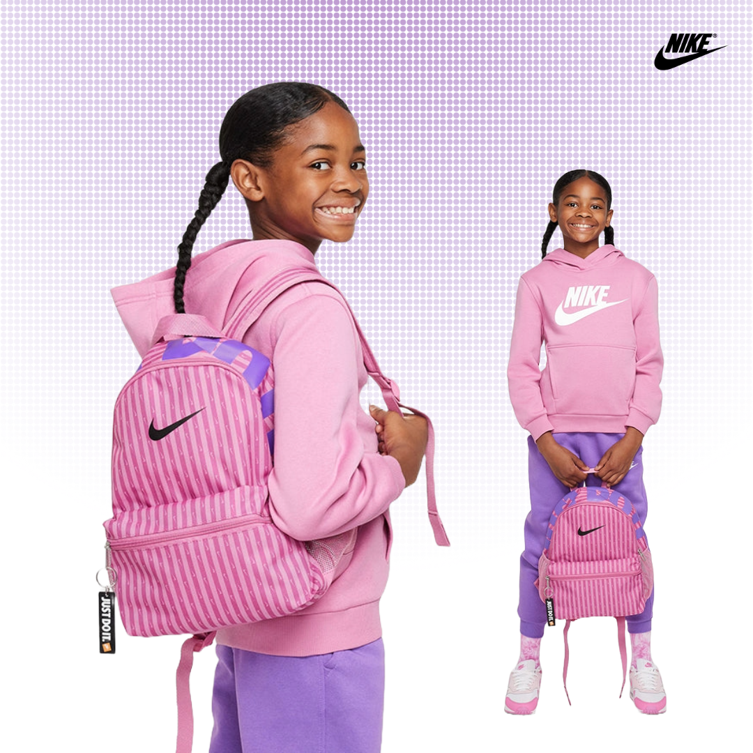 [국내매장판] 나이키 키즈 백팩 책가방 미니 초등학교 보조 신학기 학원 소풍 가방 핑크스트라이프(JDI)