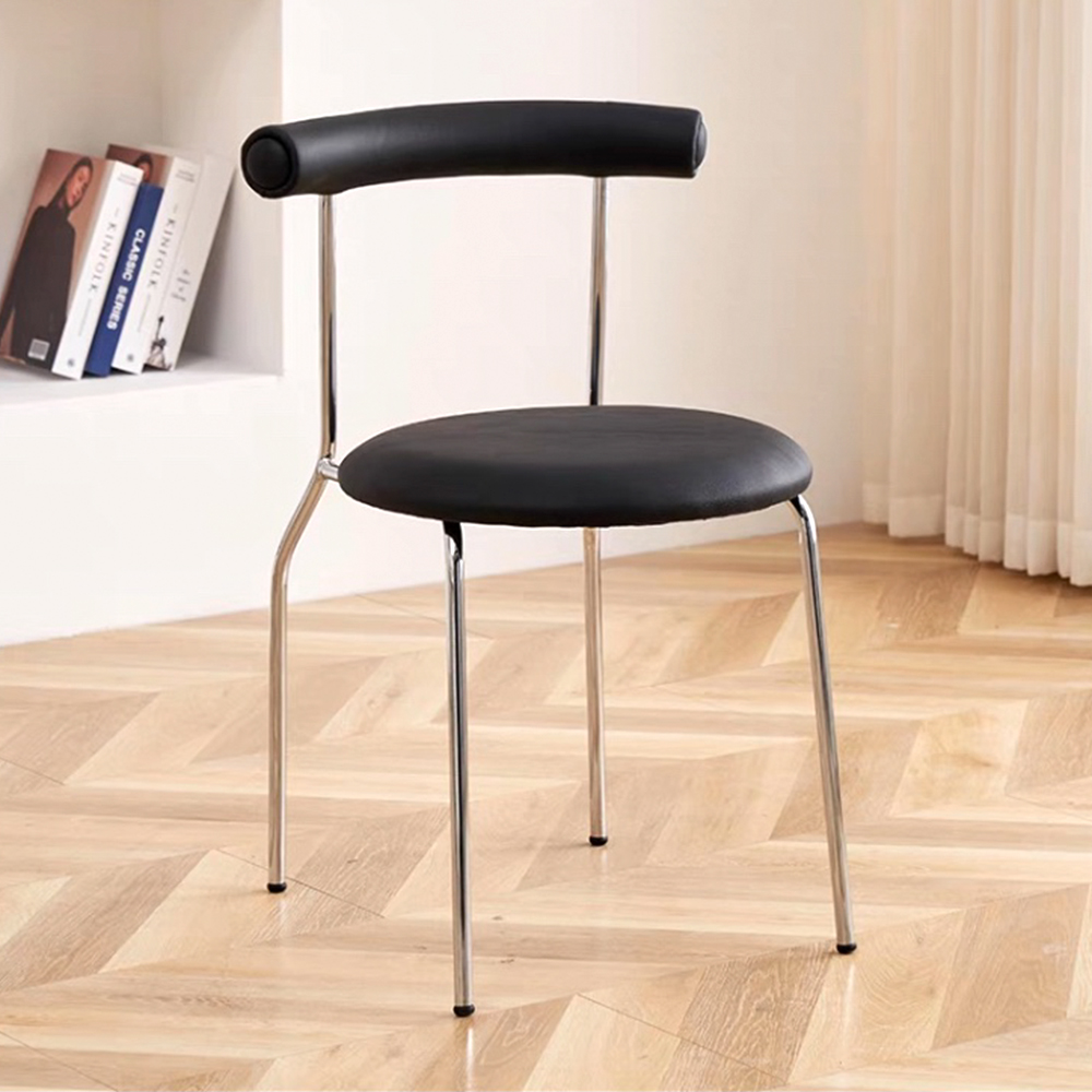 미드센추리 고급 가죽 인테리어 식탁의자