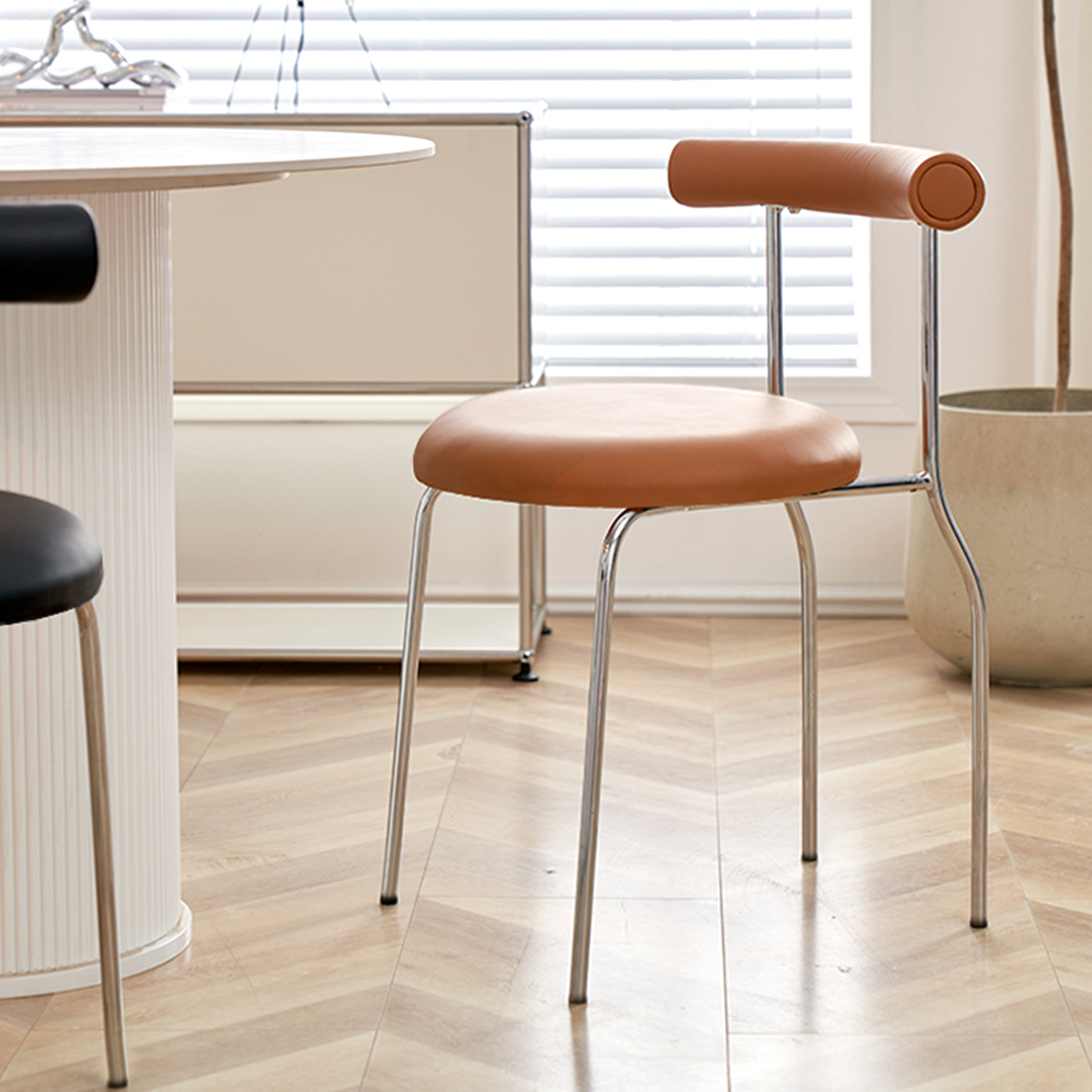 미드센추리 고급 가죽 인테리어 식탁의자