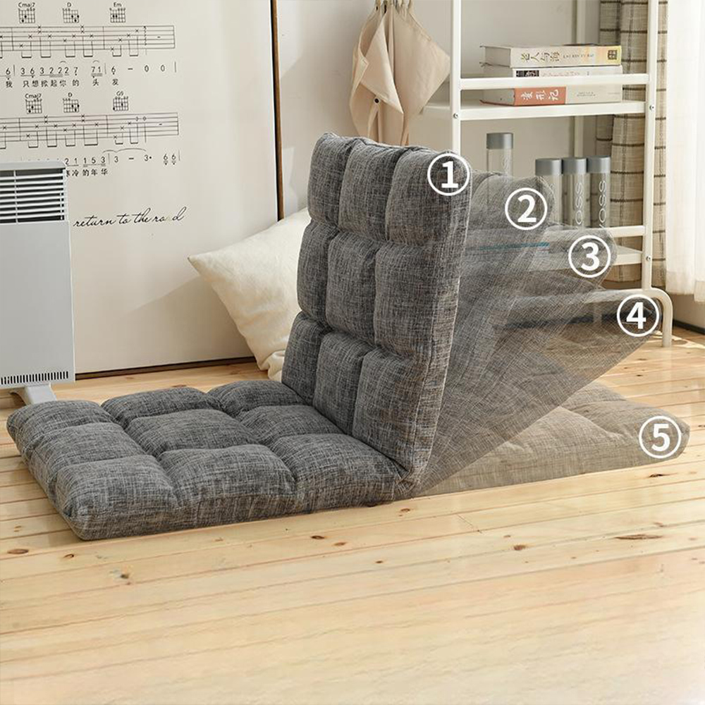 2세대 6단 각도조절 푹신한 좌식소파 1인용 자취방 원룸 바닥 쇼파