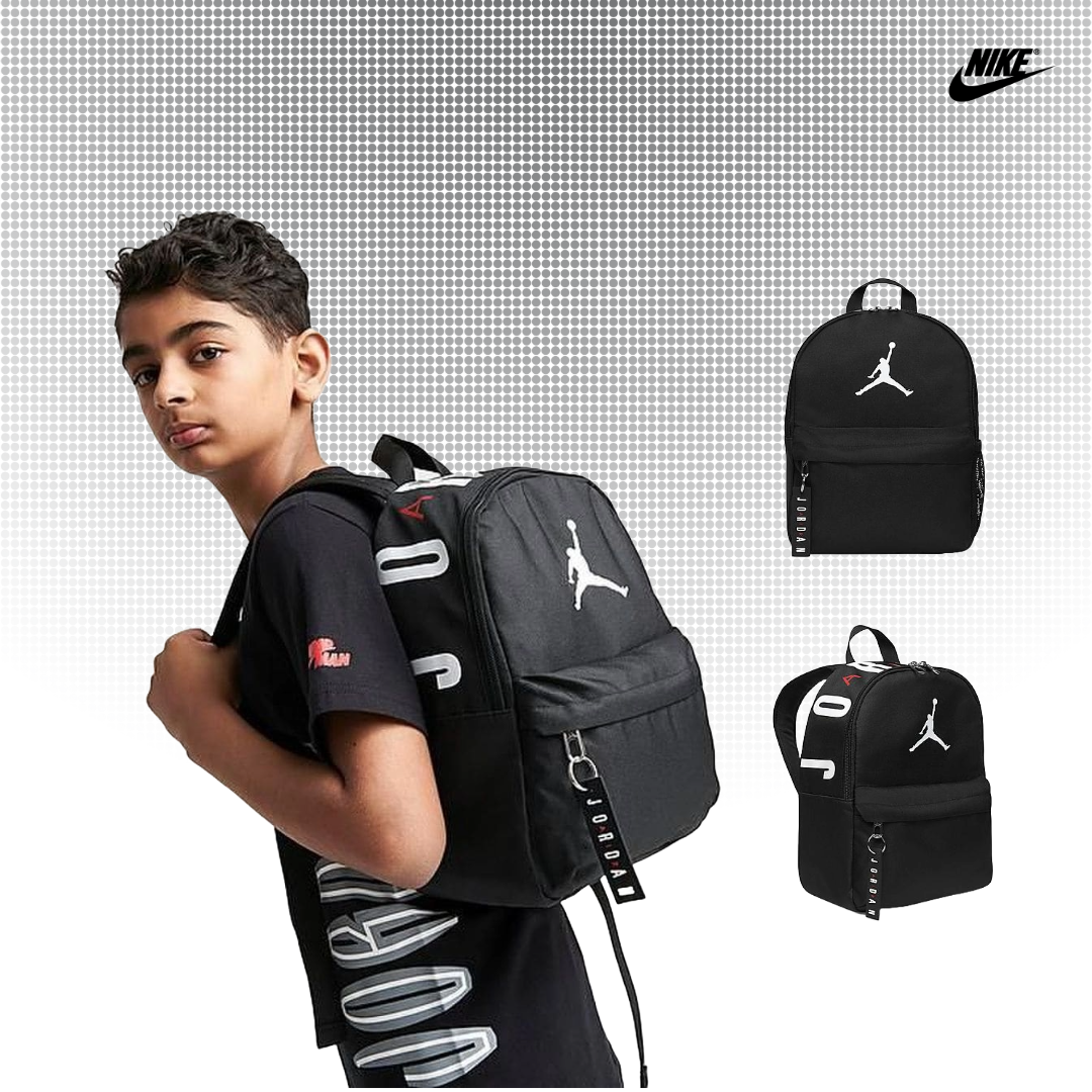 [국내매장판] 나이키 키즈 백팩 책가방 미니 초등학교 보조 신학기 학원 소풍 가방 블랙(조던)