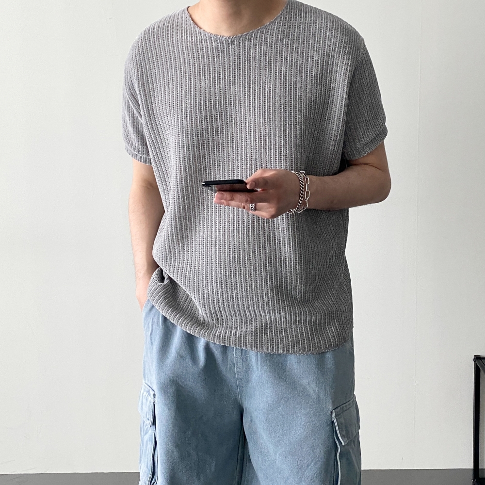 머슬핏반팔 남자오버핏반팔 무지반팔티 - 상품 이미지