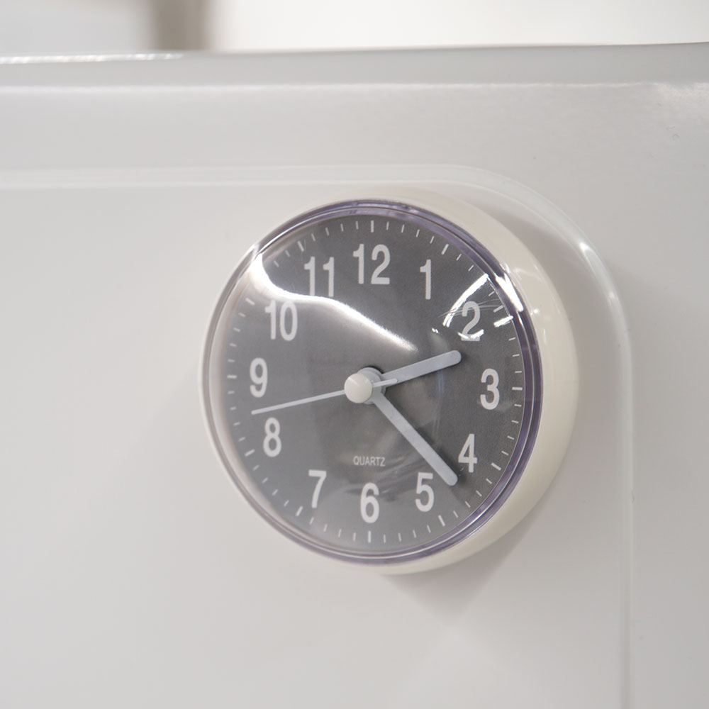 흡착식 무타공 방수 욕실 화장실 시계 무소음 벽걸이시계