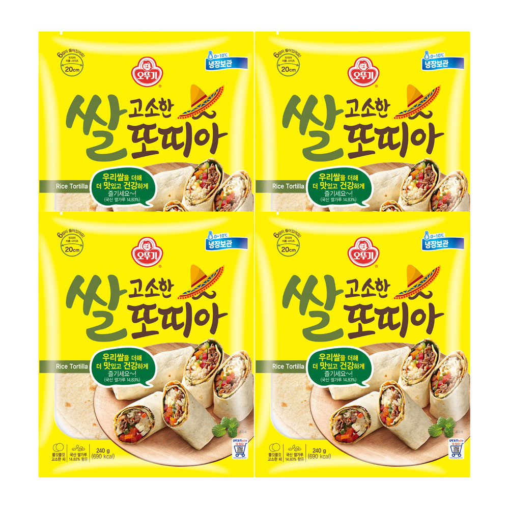 오뚜기 고소한 쌀 또띠아 240g 4개 - 상품 이미지