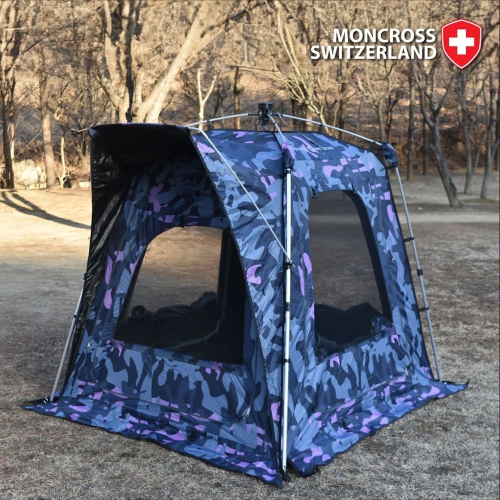 원터치 낚시 텐트 낚시용 암막 밀리터리 립스탑 자동 사면개방 M14