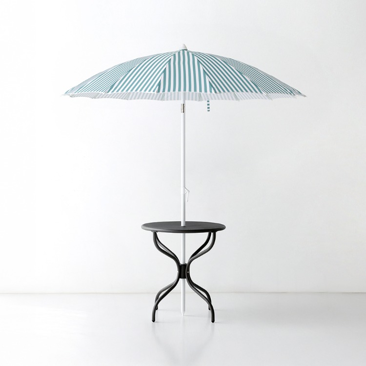 INSIA 파라솔 그린스트라이프+BIELLA 빈티지테이블 그레이