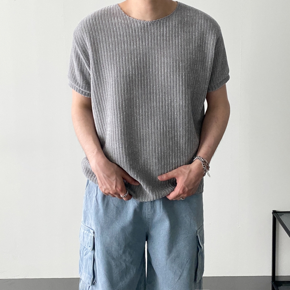 1+1 머슬핏반팔 남자오버핏반팔 무지반팔티 - 상세 이미지 2