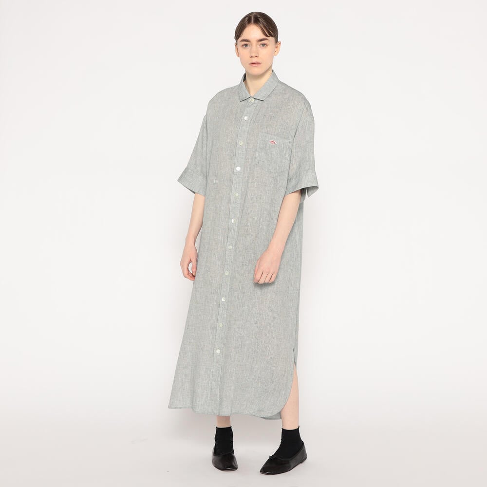 단톤 원피스 STRIPE ROLL UP SHIRT DRESS 25SS 반팔 셔츠 DNB251L203-0011 - 상세 이미지 3