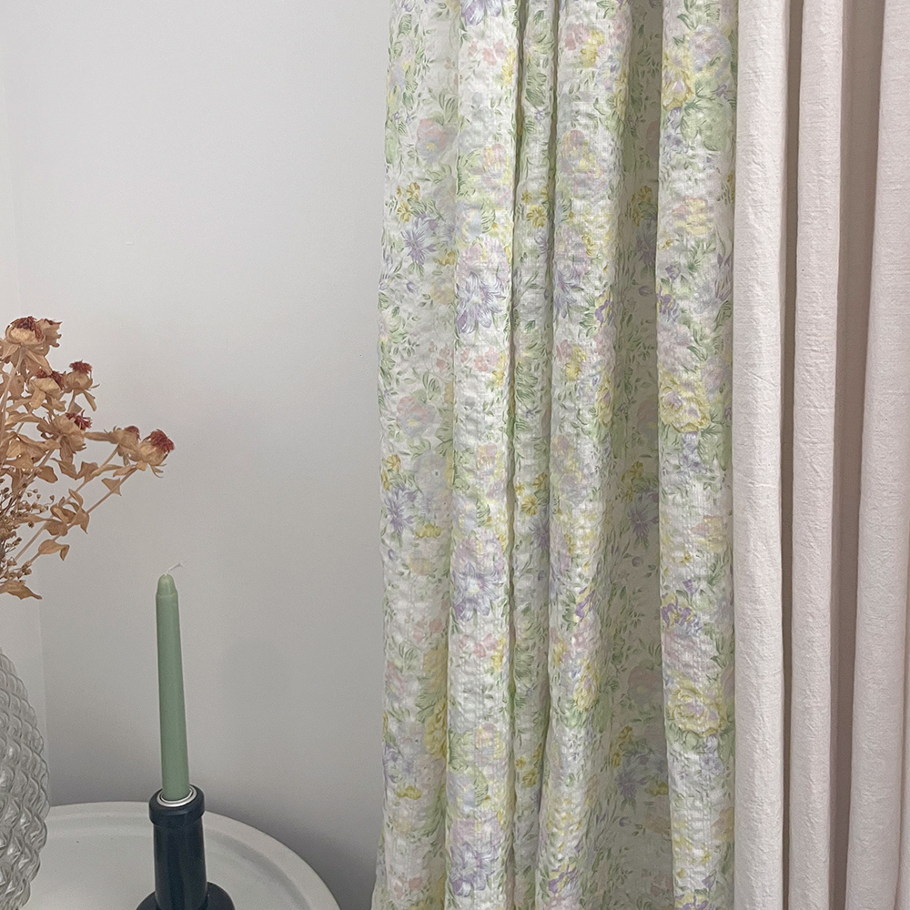 바이아미 달빛 꽃무늬 레트로 프린트 커튼 맞춤 제작