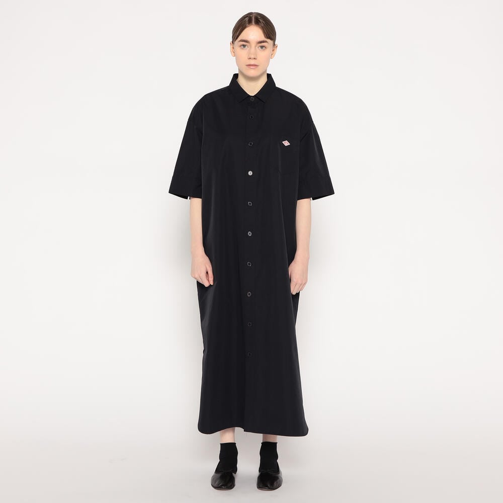 단톤 원피스 ROLL UP SHIRT DRESS 25SS 반팔 셔츠 DNB251L203-0010 - 상세 이미지 3