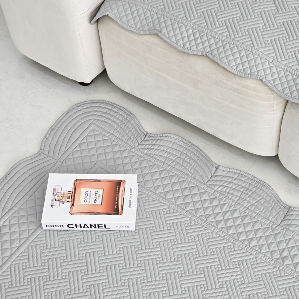 나라데코 모달 워싱 자수 퀼팅 쇼파패드 카페트 Q 160x210