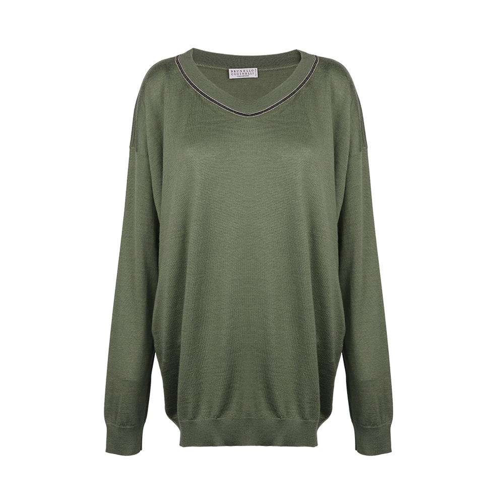 브루넬로쿠치넬리 여성 브이넥 니트 M13823102 C9049