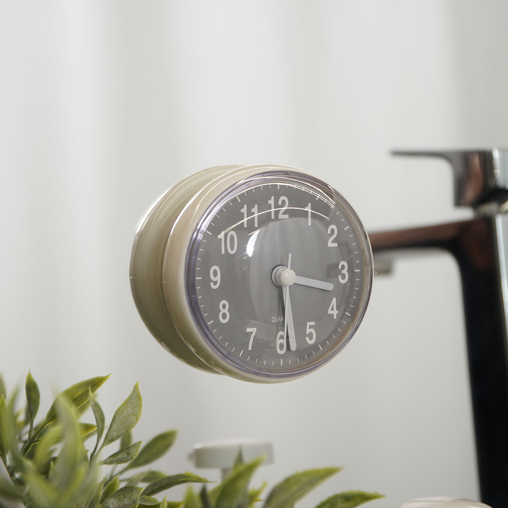 흡착식 무타공 방수 욕실 화장실 시계 무소음 벽걸이시계