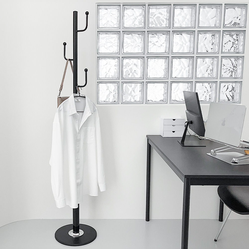 모던 철제 스탠드행거 튼튼한 고정식 행거 스탠드 옷걸이
