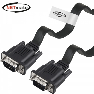 강원전자 넷메이트 RGB 모니터 연결 FLAT 플랫 초슬림 케이블 3m, 1개