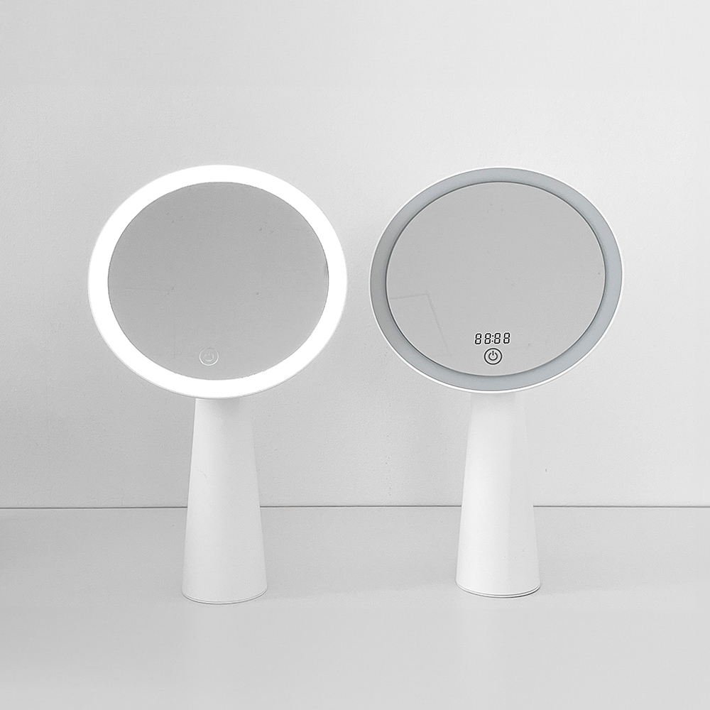 글로우 LED 탁상 화장 거울 기본형 메이크업 무선 조명 거울