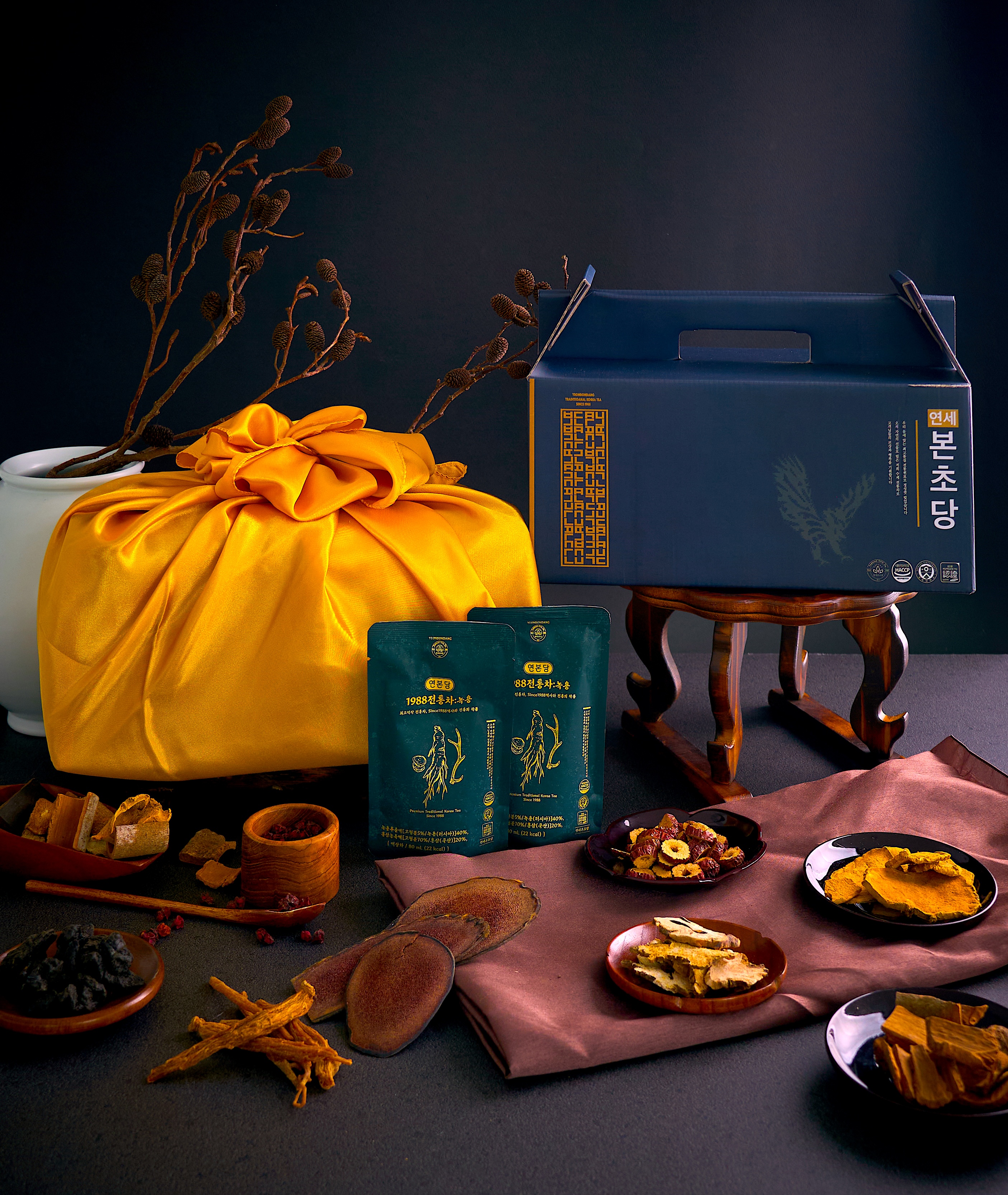 [연본당] 1988전통차(녹용) 황금보자기 고급포장 by 연세본초당 10개입, 1개
