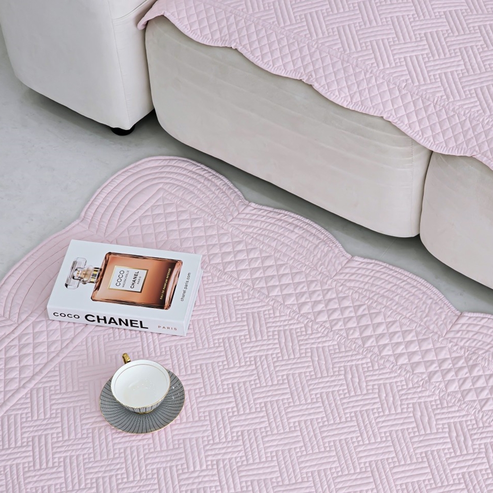 나라데코 모달 워싱 자수 퀼팅 쇼파패드 카페트 Q 160x210