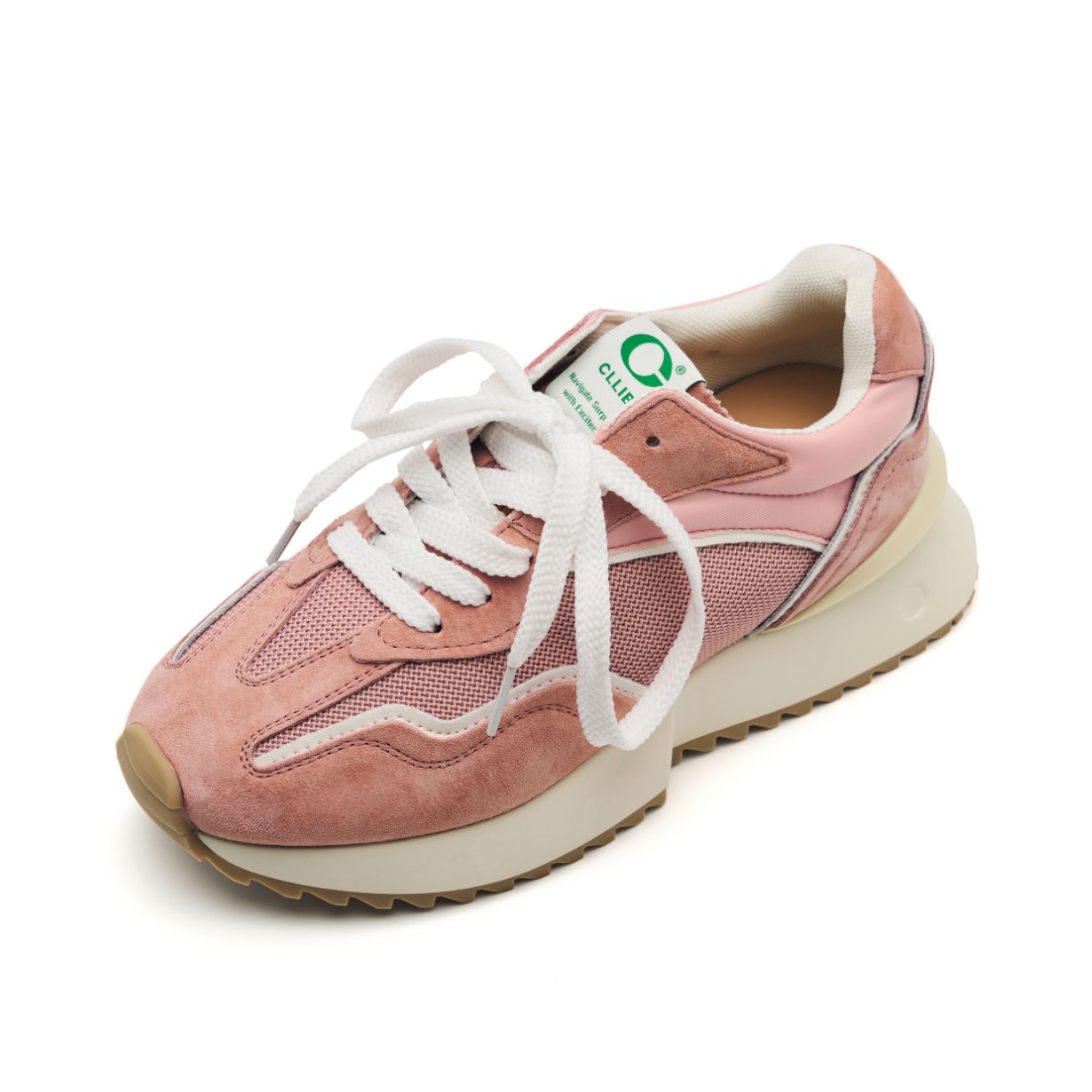 굽높은 여성키높이운동화 발편한슈즈 스탠딩스니커즈 코 윅 CL0201IP 굽높이 5.5cm - 상세 이미지 2