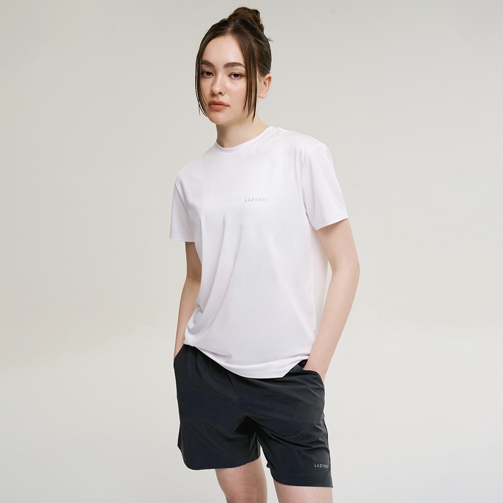여성 에어로 터치 운동복 세트 냉감소재 헬스복 러닝복 짐웨어 화이트 - 상세 이미지 2