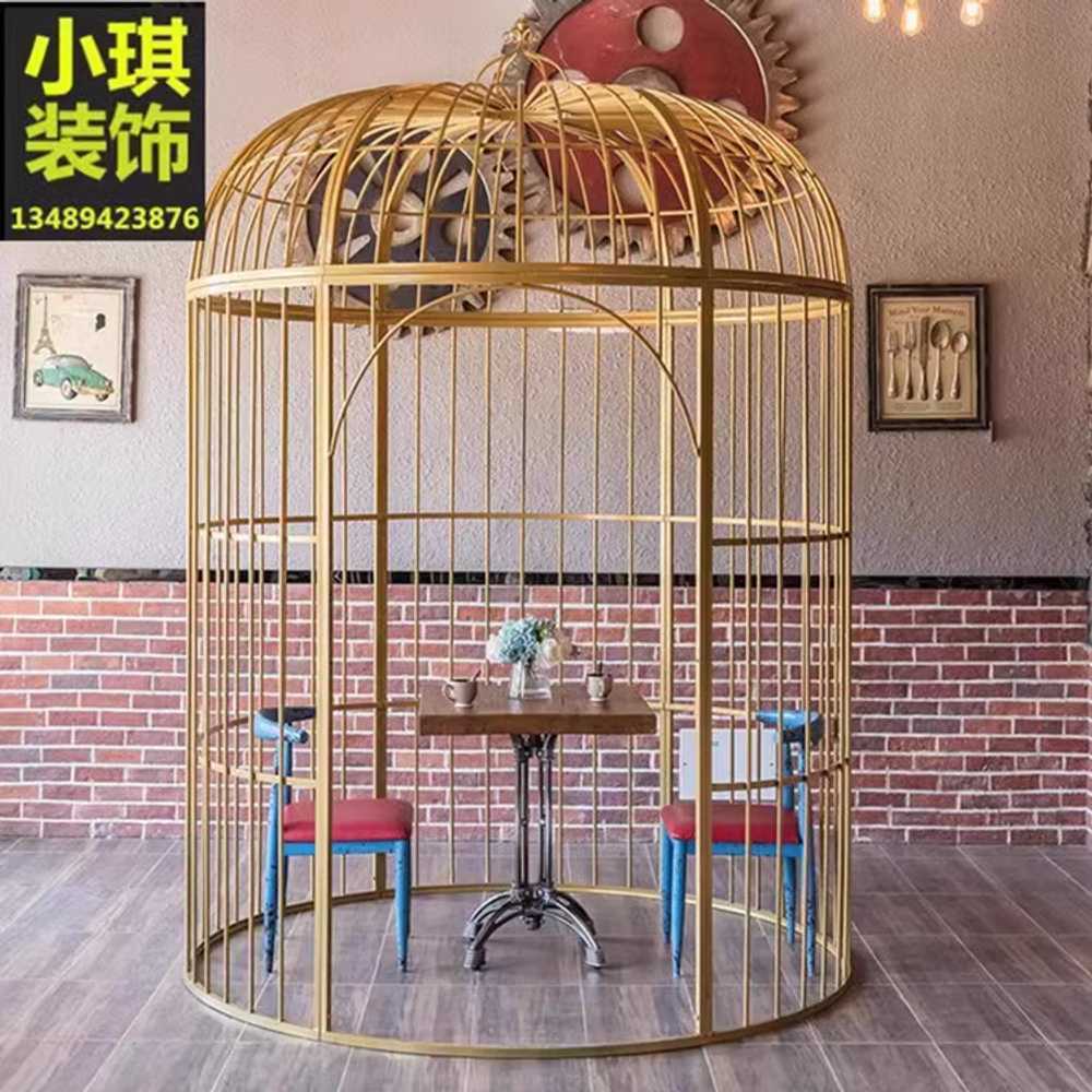 대형 새장 웨딩 촬영 철제 장식 소품 원형 스탠드 1x2m - 상세 이미지 2