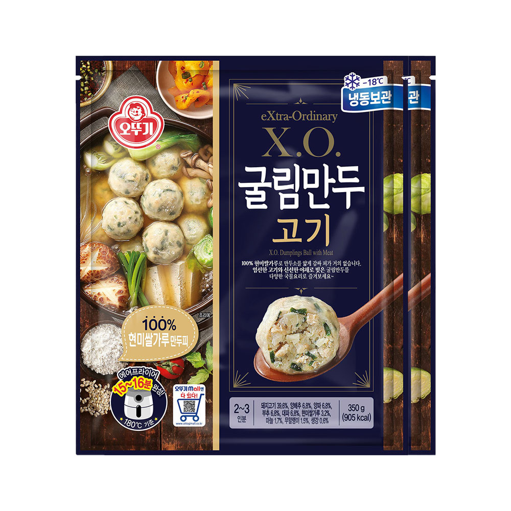 오뚜기 X.O. 굴림만두 고기 350g 2개 - 상품 이미지