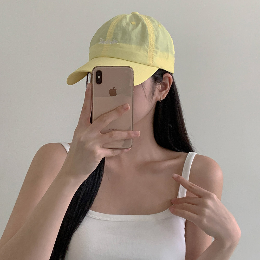 [10컬러/여름캡모자] 스톡 자수 바스락 나일론 스트링 여름 물놀이 흠뻑쇼 볼캡 모자 상세 이미지 47