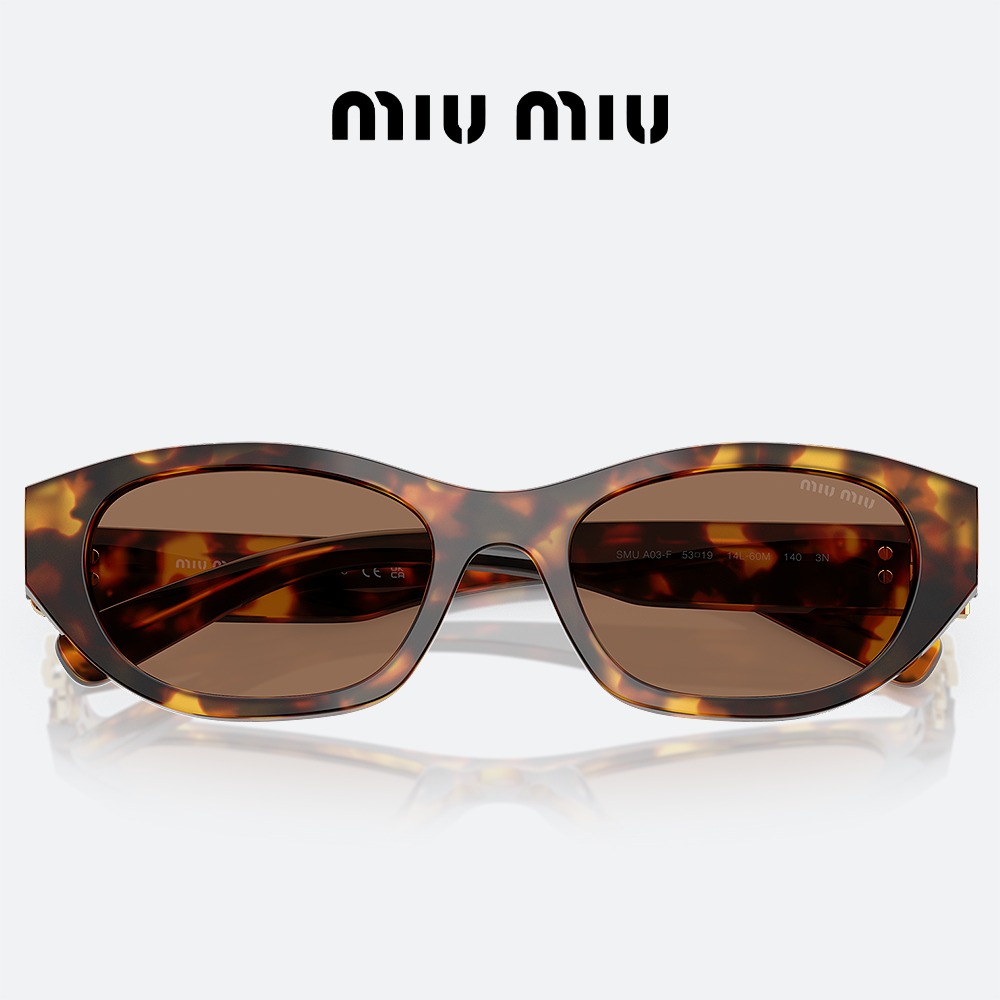 미우미우 리가드 선글라스 MIUMIU 0MUA03SF 14L60M 캣아이 뿔테 - 상세 이미지 3
