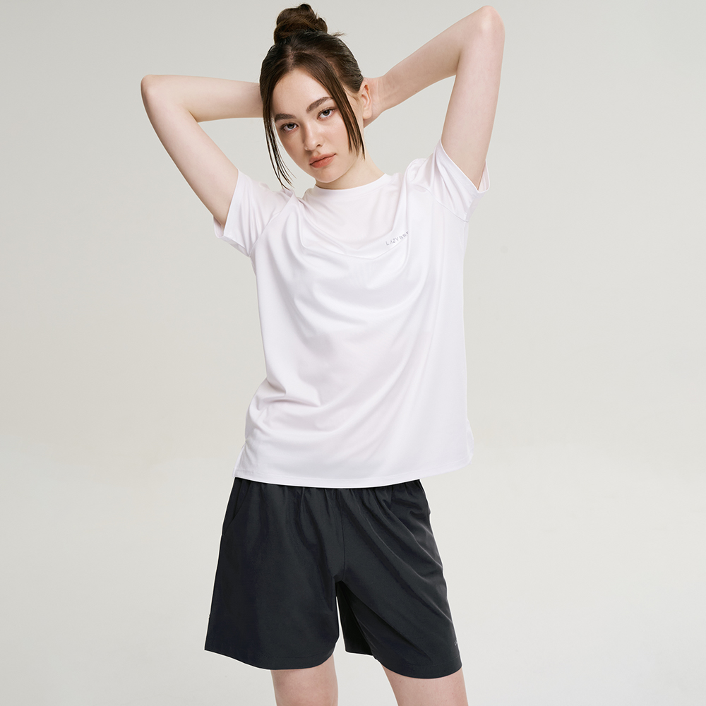 여성 에어로 터치 운동복 세트 냉감소재 헬스복 러닝복 짐웨어 세트 화이트