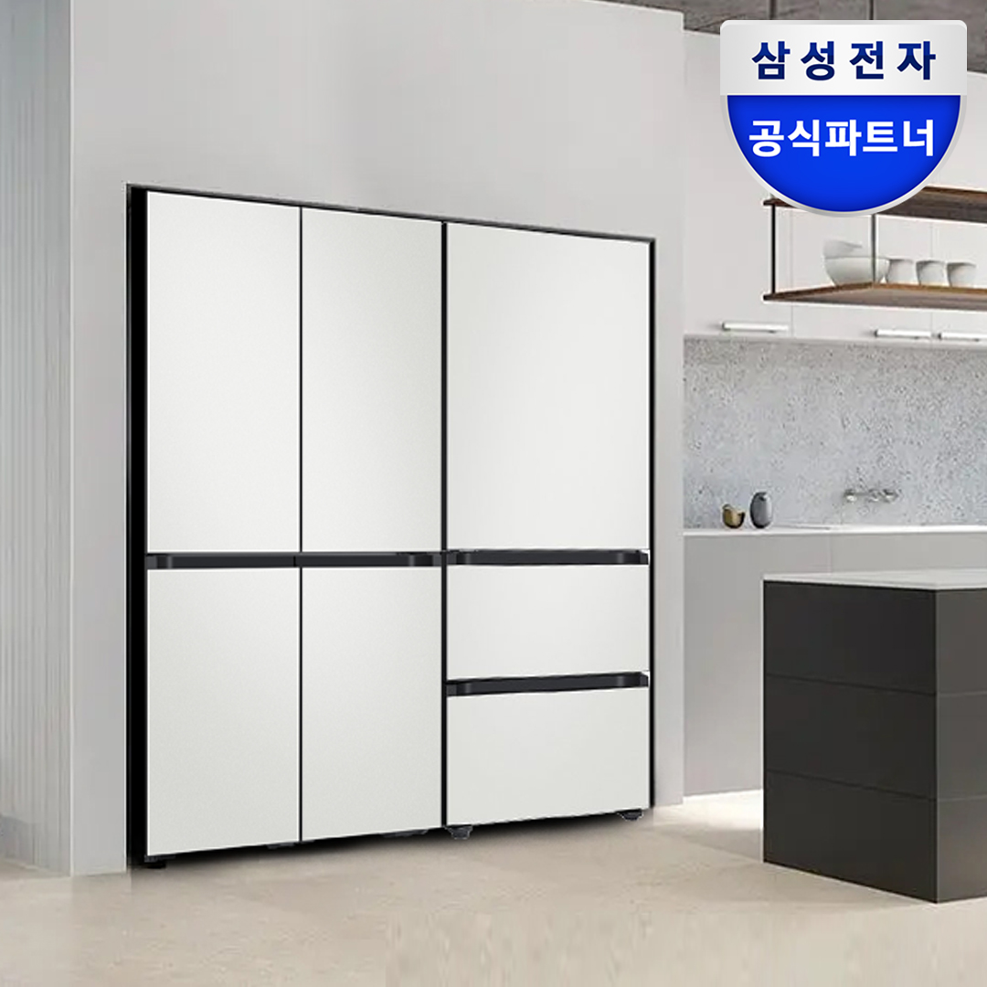 [혜택가325만] 삼성전자 비스포크 키친핏 냉장고 김치냉장고 세트 패키지 RM70F63R2A+RQ33DB74D2AP