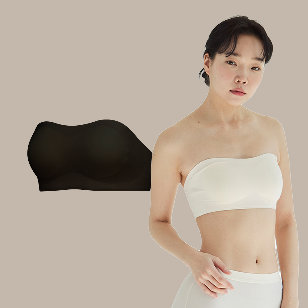 슬림9 편해브라 오프숄더 심리스 웨딩브라 오프숄더룩 동남아룩 단품 - 메인 이미지