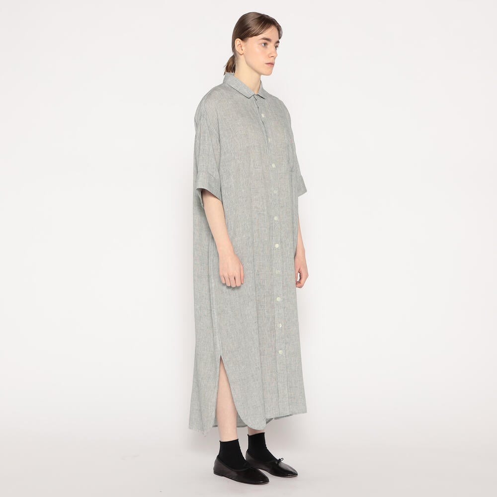 단톤 원피스 STRIPE ROLL UP SHIRT DRESS 25SS 반팔 셔츠 DNB251L203-0011 - 상세 이미지 4