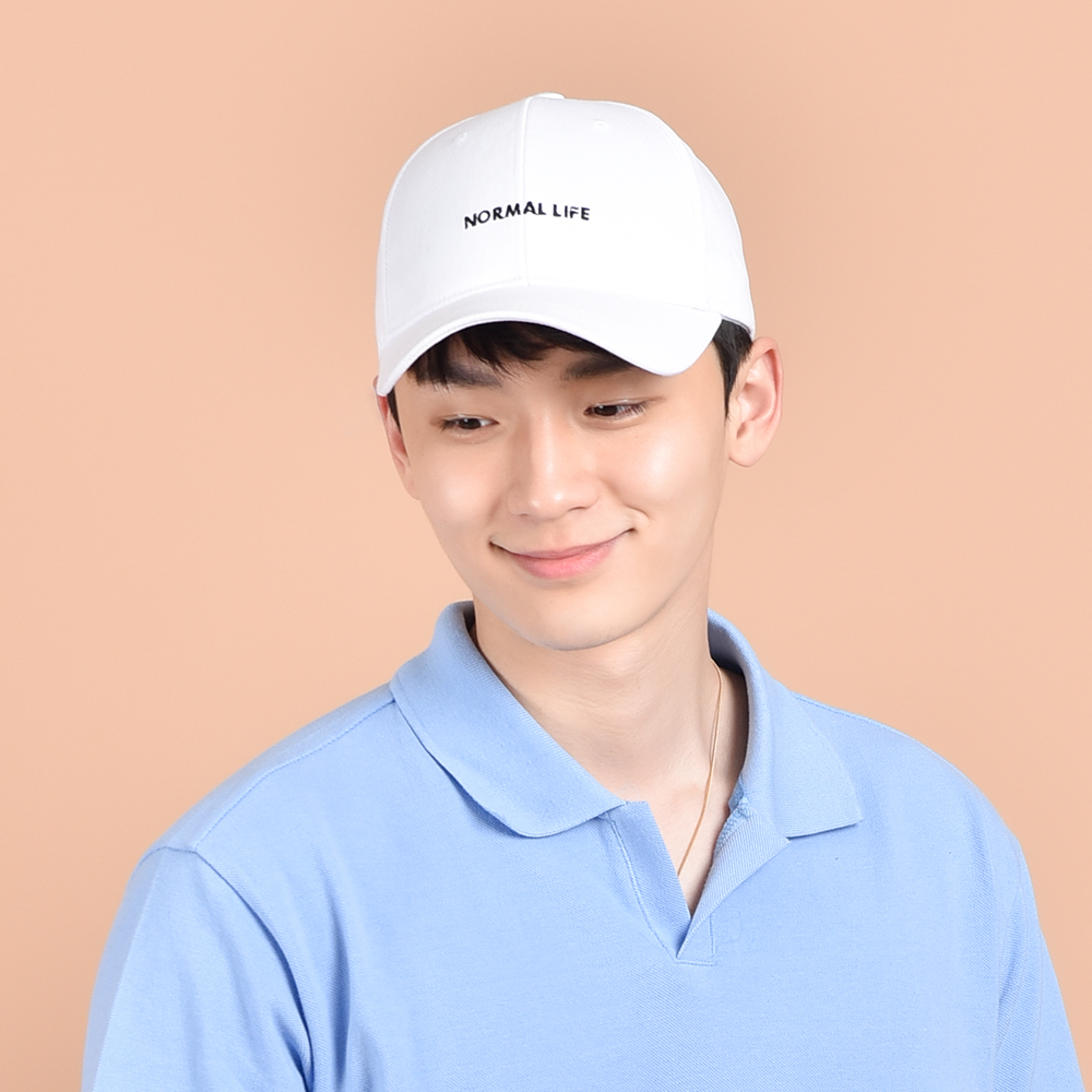 노멀라이프 야구 볼캡 등산 모자 A타입 화이트 - 상품 이미지