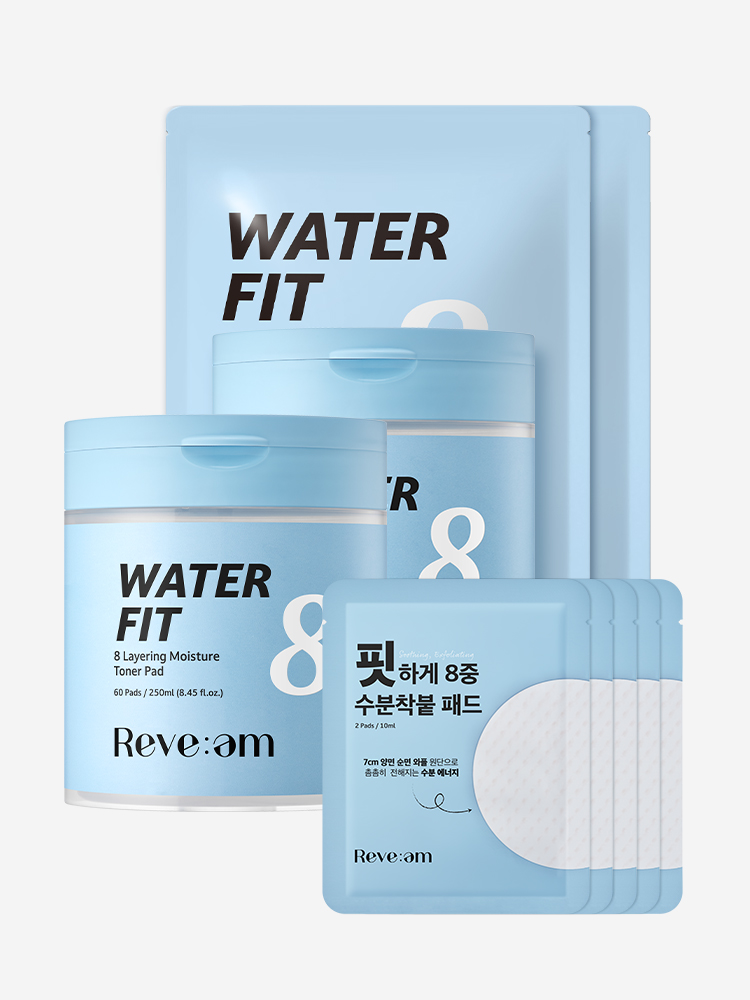 [기획세트] 리브엠 워터핏 8중 수분착붙 패드 190매 (120매+리필60매+추가10매) - 상품 이미지