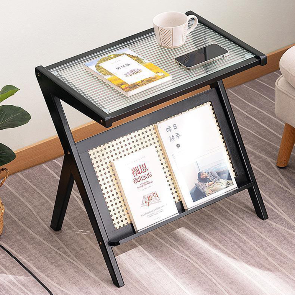 원목 라탄 사이드테이블 중형 모던 거실 쇼파 간이 미니 협탁 테이블