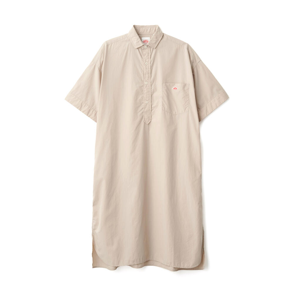 단톤 원피스 WOMEN'S COTTON POPLIN PULLOVER SHIRT DRESS 25SS 반팔 셔츠 DNB251L203-0001 - 상품 이미지