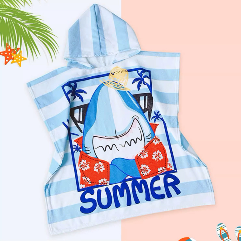 유아 아동 키즈 어린이 초등 아이 학생 비치 물놀이 수영 가운 샤워 타올 목욕 수건 후드